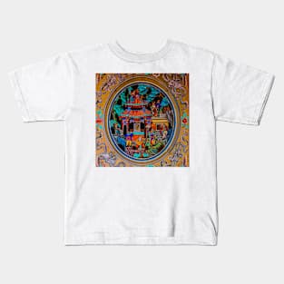 Chinese temple building ornate in Georgetown SQ Kids T-Shirt